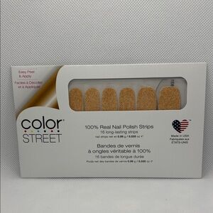 💅 3/$10 - Color Street Glittering Gold Nail Strips - Secret Identity